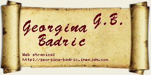 Georgina Badrić vizit kartica